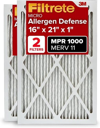 Filtrete 12x24x1 Air Filter, MPR 1000, MERV 11, Micro Allergen Defense 3-Month Pleated 1-Inch Air Filters, 2 Filters in Saudi Arabia