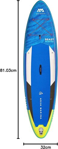Am Aqua Marina للجنسين للبالغين - ISUP الشامل ، 3.2 م/15 سم ، وحش متقدم في جميع أنحاء ISUP 3 2M 15 سم مع مجداف ومقود السلامة ، Blau ، 320 × 81 15 سم الاتحاد الأوروبي in Saudi Arabia