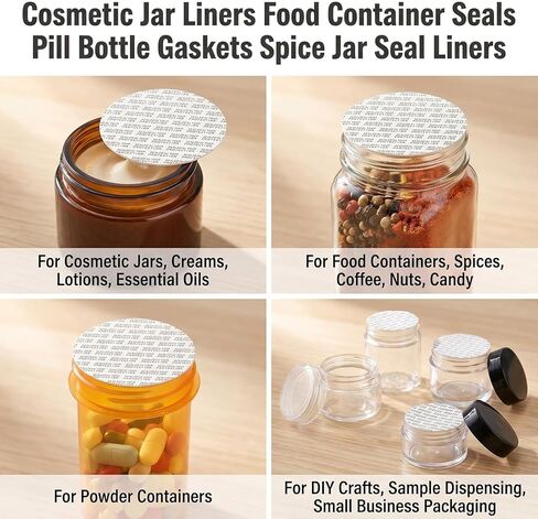 100PCS Pressure Sensitive Lines Foam Safety Tamper Resistant Seals for Cosmetic Bottle/Jar Cap Liners Tamper Seal Cap Liner Sealed (Diameter 3.5cm) in Saudi Arabia