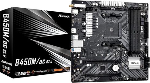 ASRock B450M/AC R2.0 AM4 AMD Promontory B450 SATA 6Gb/s Micro ATX AMD Motherboard in Saudi Arabia