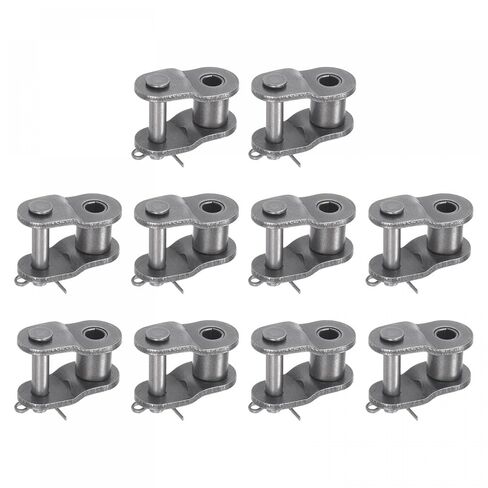 uxcell 5Pcs #25 Chain Offset Half Link Roller, 1/4" Pitch Carbon Steel, Standard Chain End Connector Split Links for 04C Chain in Saudi Arabia