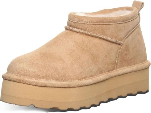 BEARPAW Women's Retro Super Shorty Mushroom Size 9 | Women's Ankle Boot | Comfortable Winter Boot in Saudi Arabia