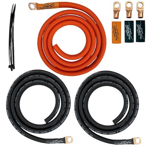 Sky High Oversized 4 Gauge OFC Big 3 Upgrade RED/Black Electrical Wiring Kit in Saudi Arabia