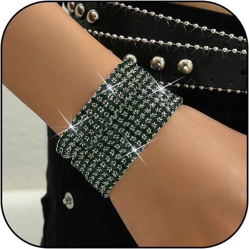 Long tiantian 9 Pcs Tennis Bracelets for Women Teen Girl Gifts Trendy Stuff 9K Gold Plated Cubic Zirconia Classic Gold Bracelets for Women Fashion Jewelry Wedding Gift for Women Teen Girls in Saudi Arabia