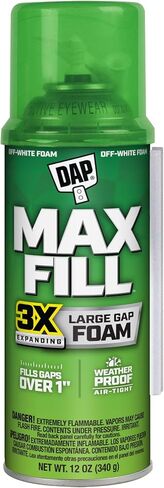 DAP 7565000043 Touch 'n Foam 4001031212 MaxFill أقصى قدر من مانع التسرب الموسع، 12 أونصة، أسمر ضارب للصفرة in Kuwait