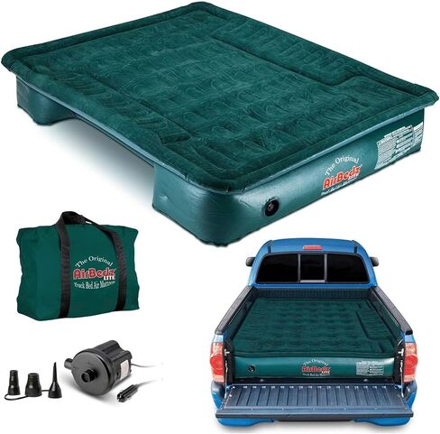 Pittman Outdoors AirBedz Lite PPI PV202C Full Size, Short 6'-6.5' Truck Bed Air Mattress with DC Corded Pump (76"x63"x12" Inflated),Green,Full Size Beds in Saudi Arabia