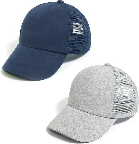 Toddler Baby Boy Girl Baseball Hats Kids Sun Hats Adjustable Summer Caps | Adjustable 60% cotton blend sizes 3M-5T For Summer beach Curved UV brim Breathable UV Protection in Saudi Arabia