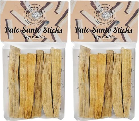 Sacred Palo Santo Wood Incense Sticks - New Age Smudges & Herbs | Harness 'Holy Wood' for Cleansing, Meditation & Energy | Ethically Sourced, Aromatic | 6 Premium Sticks for Spiritual Enrichment in Kuwait