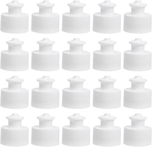 Soda Bottle Caps 20Pcs Push Pull Replacement Caps Sports Bottle Lids Safe Twisted Reusable Plastic Cap Cover Lid for Soda Water s White 3cm Water Replacement in Saudi Arabia