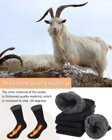 Henoyso 300 Pairs Thermal Socks Bulk Socks Thick Winter Socks Unisex Socks for Men Women Homeless Care Package, Black, Men's Shoe Sizes 9-12, Women's Shoe Sizes 7-13 in Saudi Arabia