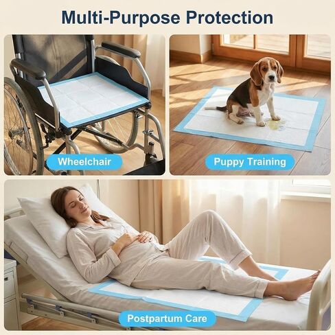 Bearals Bed Pads Disposable Adult, Disposable Bed Pads, Bed Pads for Incontinence Disposable 36x36 Inch, Disposable Incontinence Bed Pads, Disposable Underpads (Pack of 30) in Saudi Arabia