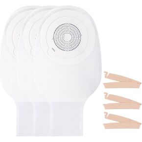 10 Pcs Colostomy Bags,Ostomy Supplies,One-Piece Drainable Pouches with Closure for Ostomy Ileostomy Stoma Care,Filter,Cut-to-Fit,Max 60mm in Saudi Arabia