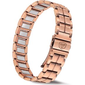 KGP® 3X Strength Magnetic Copper Bracelet for Men,Mens 99.99% Solid Pure Copper Bracelets for Arthritis and Joint,Adjustable Copper Magnetic Field Bracelet with Premium Fold-Over Clasp,9.0 INCHES in Saudi Arabia