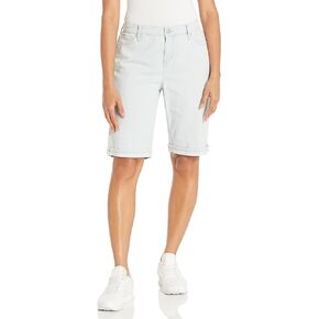 Gloria Vanderbilt Women's Mid Rise Feminine Cut Bermuda Short, Black, 16 Petite Regular in Kuwait