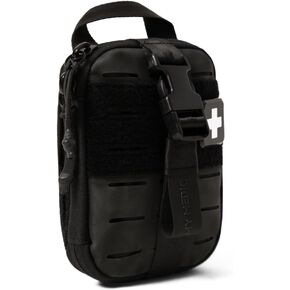 حقيبة الإسعافات الأولية My Medic Sidekick - مجموعة Med Kit التكتيكية للإسعافات الأولية حقيبة حبال معدات البقاء على قيد الحياة وإمدادات الطوارئ مجموعة الإسعافات الأولية للسفر - أسود in Kuwait