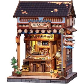 Fsolis DIY Book Nook Kit, Booknook Kit Miniature House Kit Bookshelf Decor Mini House Model Kits LED Dollhouse Kit Bookshelf Insert Book Nook Kits for Adults in Kuwait