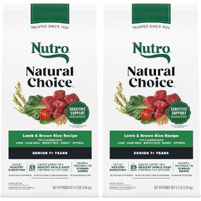 NUTRO NATURAL Choice طعام الكلاب الجاف لكبار السن من السلالات الصغيرة، وصفة الدجاج والأرز البني، طعام الكلاب، 5 رطل. in Saudi Arabia