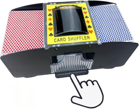 Automatic Playing Card Shuffler Battery Operated Cards Shuffler Electric Poker Shuffling Machine for UNO Card Game Night 1-2 Decks in Saudi Arabia