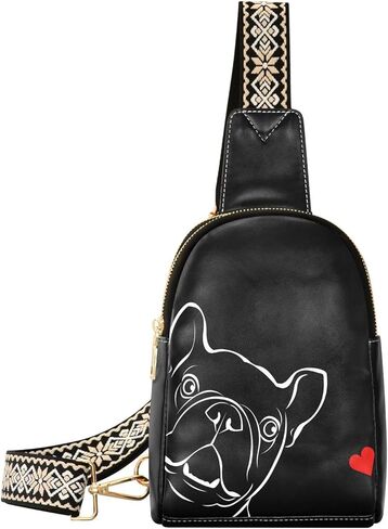 Small Sling Bag for Women Vintage Rose Floral Leather Crossbody Bags Chest Bag Waist Packs in Saudi Arabia