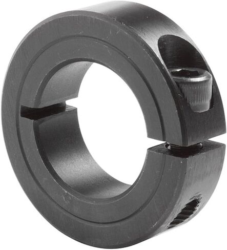 Climax Metal 1C-087 طوق تثبيت من قطعة واحدة من الفولاذ، طلاء أكسيد أسود، حجم التجويف 7/8 بوصة، OD 1-5/8 بوصة، مع برغي مجموعة 1/4-28 × 5/8 in Kuwait