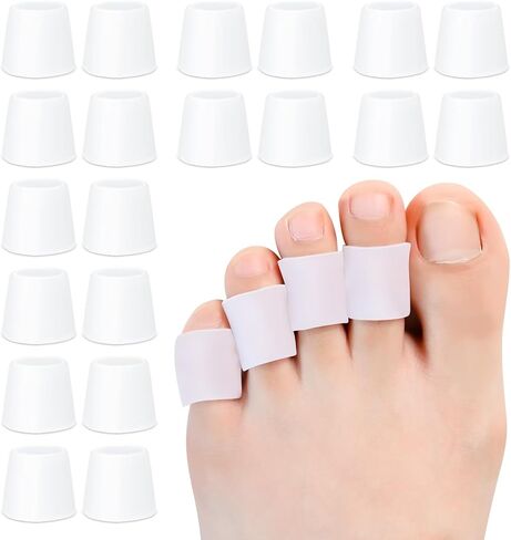 JKcare Transparent Pinky Toe Sleeves, Silicone Corn Cushions Pads, 12 Pack Little Toe Protectors for Corn, Blister and Injured Toenail Protection in Kuwait
