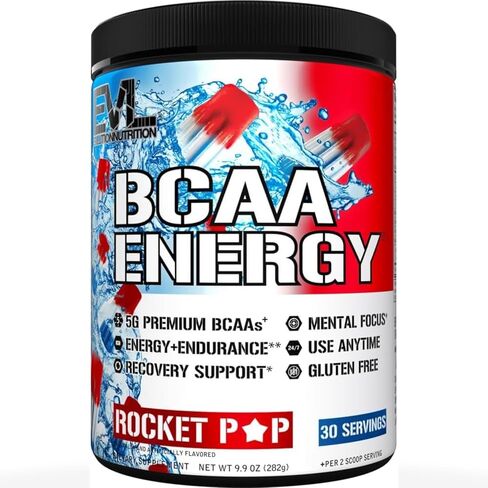 مسحوق الأحماض الأمينية EVL BCAAs - مسحوق BCAA للطاقة قبل التمرين لاستعادة العضلات والنمو الهزيل والقدرة على التحمل - مسحوق BCAA لإعادة ترطيب مشروب التعافي بعد التمرين مع الكافيين الطبيعي - ليميد الكرز in Kuwait
