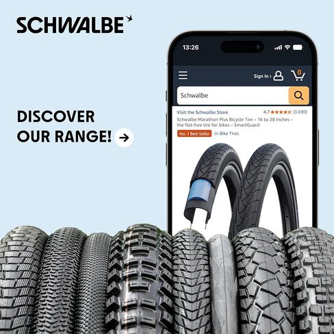 Schwalbe Marathon 16 X 1.35 Wired Tyre with Greenguard Reflex 420g (35-349) in Saudi Arabia