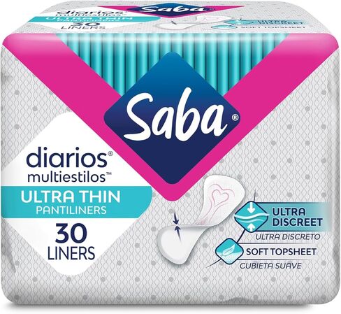 فوط صحية Saba Diarios Multiestilos رفيعة للغاية، سرية للغاية، 240 قطعة (8 عبوات من 30 قطعة) in Saudi Arabia