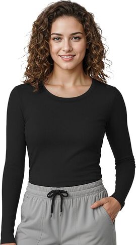 NY Threads Women's Under Scrub Long Sleeve T-Shirt Underscrub Comfort Tee in Saudi Arabia
