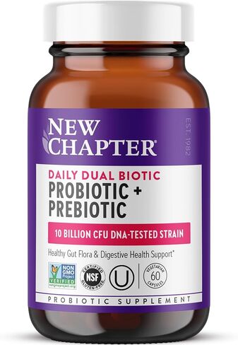 New Chapter Probiotics for Women - 30 ct (1 Month Supply), Women's Daily Probiotic with Prebiotics and Probiotics + 100% Vegan + Soy Free + Non-GMO in Saudi Arabia