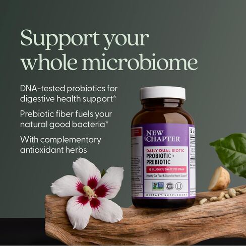 New Chapter Probiotics for Women - 30 ct (1 Month Supply), Women's Daily Probiotic with Prebiotics and Probiotics + 100% Vegan + Soy Free + Non-GMO in Saudi Arabia