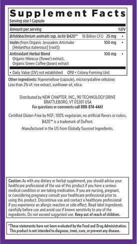 New Chapter Probiotics for Women - 30 ct (1 Month Supply), Women's Daily Probiotic with Prebiotics and Probiotics + 100% Vegan + Soy Free + Non-GMO in Saudi Arabia