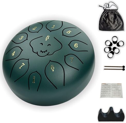 22 بوصة Handpan Drum-D Minor ، 440Hz Steel Cercussion أداة للتأمل والموسيقى (Purple ، 22in-9 Notes) in Saudi Arabia