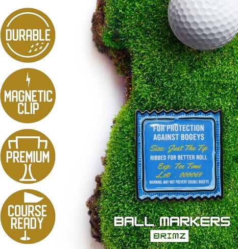 BRIMZ Golf Ball Marker Set – 5 Magnetic Golf Ball Markers with Hat Clip for Convenient Access on The Course in Saudi Arabia