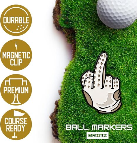 BRIMZ Golf Ball Marker Set – 5 Magnetic Golf Ball Markers with Hat Clip for Convenient Access on The Course in Saudi Arabia