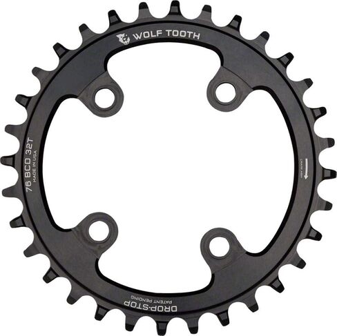 Wolf Tooth 76 BCD Mountain Bike Chainring for SRAM XX1 and Specialized Stout (30 Tooth, Drop-Stop A, MTB) in Saudi Arabia