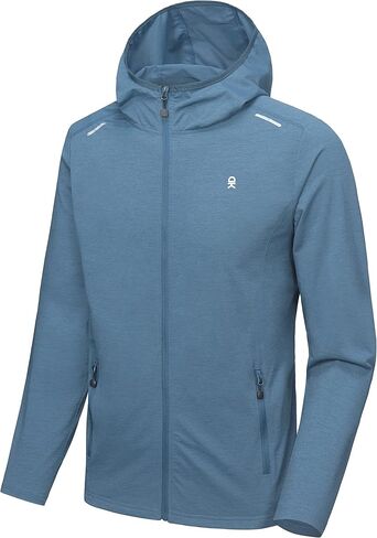 Little Donkey Andy Men's Lightweight Quick Dry Full Zip Hooded Jacket Sun Protection Breathable for Golf Hiking Running in Saudi Arabia