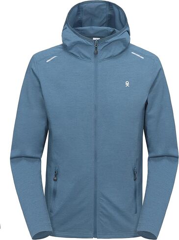 Little Donkey Andy Men's Lightweight Quick Dry Full Zip Hooded Jacket Sun Protection Breathable for Golf Hiking Running in Saudi Arabia