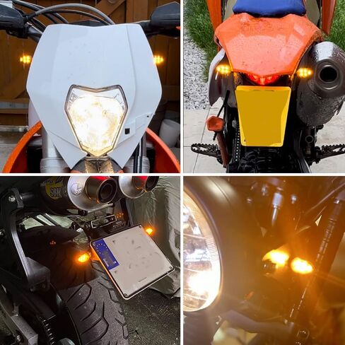4 Pieces Motorcycle Indicators Turn Signal Lights 5 LED 12V Motorbike LED Indicator Blinker Amber Lamp Mini Light Motorcycle Front Rear Lights for Motorcycles in Saudi Arabia