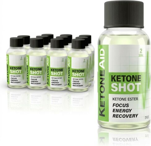 KetoneAid Ketone Shot with Ketone Ester | No Sugar, No Caffeine | 2 Serv. Per Bottle (1 Count) in Saudi Arabia