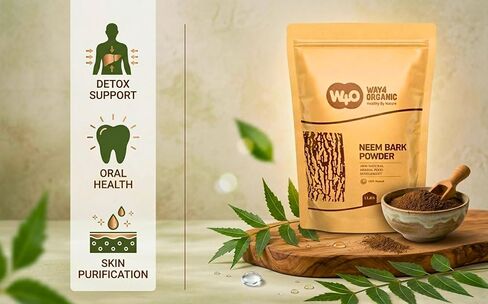 Neem Bark Powder 16 Oz (1 lb), Pack of 2 - Dental and Digestion Support - Tooth Powder - Way4Organic in Saudi Arabia