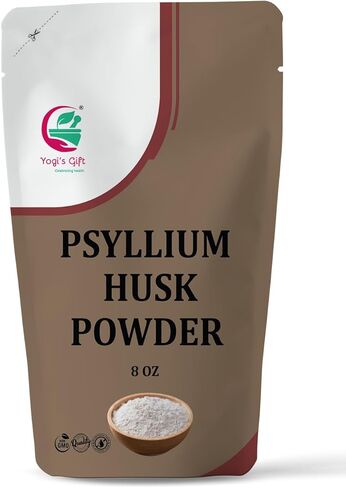 Psyllium Husk Powder 2 lb | 98% Purity | Premium Quality | Use for Baking, Cooking and Beverages | 100% Natural Fine Ground, Non GMO by Yogi's Gift® in Saudi Arabia