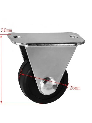4Pcs Casters 1 Inch Rubber Directional with Diameter of 25mm Mute Wear-Resistant Fixed Roller Furniture in Saudi Arabia