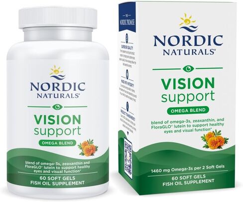 Nordic Naturals Omega Vision, Lemon - 60 Soft Gels - with Zeaxanthin and FloraGLO Lutein, for Healthy Eyes and Vision - 30 Servings in Saudi Arabia