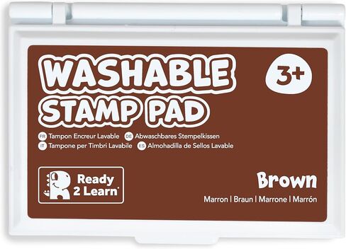 READY 2 LEARN Washable Stamp Pad - Brown - Non-Toxic - Fade Resistant - Perfect for Scrapbooks, Posters and Cards in Saudi Arabia