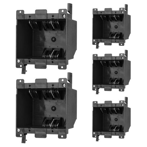 Old Work Outlet/Switch Black Box ， ETL مدرج ، صندوق مخرج كهربائي واحد ، PVC Blastic Junction Box 14 Bost ، يمكن أن يعمل مع المنافذ ، ويستخدم Dimmers في تركيبة (حزمة 2) in Saudi Arabia