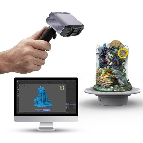 ماسح ضوئي ثلاثي الأبعاد محمول من 3DMakerpro Mole للطابعة ثلاثية الأبعاد، دقة 0.05 مم ودقة 0.1 مم، مسح ضوئي بسرعة 10 إطارات في الثانية مع عدسات مضادة للاهتزاز، ماسحات ضوئية ثلاثية الأبعاد محمولة لنظام Win10/MacOS - مجموعة قياسية in Kuwait