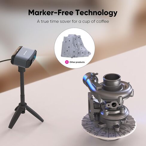 ماسح ضوئي ثلاثي الأبعاد محمول من 3DMakerpro Mole للطابعة ثلاثية الأبعاد، دقة 0.05 مم ودقة 0.1 مم، مسح ضوئي بسرعة 10 إطارات في الثانية مع عدسات مضادة للاهتزاز، ماسحات ضوئية ثلاثية الأبعاد محمولة لنظام Win10/MacOS - مجموعة قياسية in Kuwait