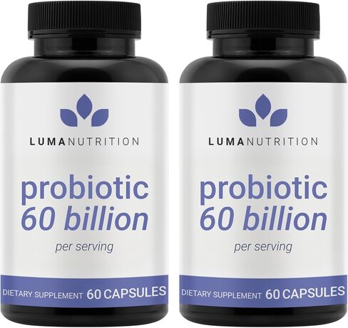 Luma Nutrition Probiotics 60 Billion CFU with Prebiotics - Probiotics for Women - Probiotics for Men - Formulated for Digestive Health - 60 Capsules in Saudi Arabia