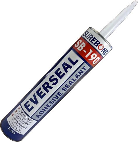 SureBond SB190 قوة صناعية، درجة خارجية، لاصق شفاف لواقيات الثلوج على السقف، مشابك سقف كابل الحرارة، ملحقات السقف، وتطبيقات البناء العامة، قوة شد 2000 رطل لكل بوصة مربعة in Saudi Arabia